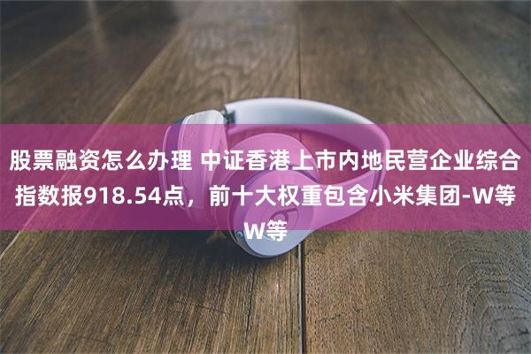 股票融资怎么办理 中证香港上市内地民营企业综合指数报918.54点，前十大权重包含小米集团-W等