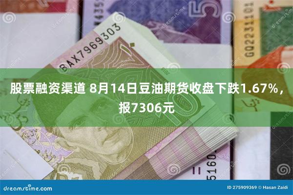 股票融资渠道 8月14日豆油期货收盘下跌1.67%，报7306元