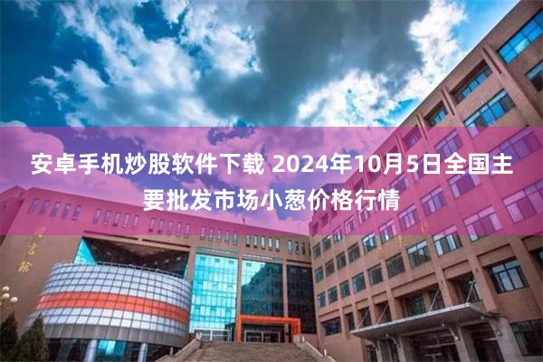 安卓手机炒股软件下载 2024年10月5日全国主要批发市场小葱价格行情