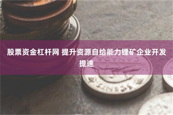 股票资金杠杆网 提升资源自给能力锂矿企业开发提速