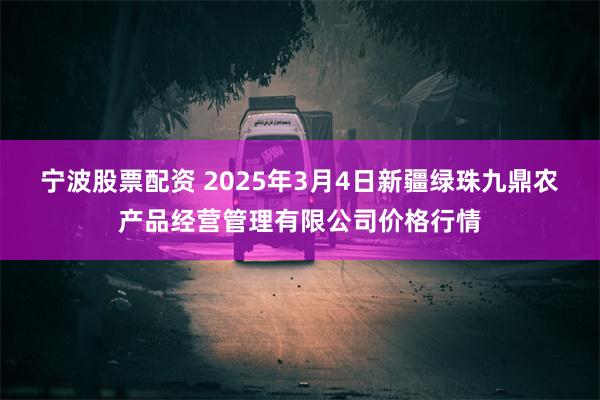 宁波股票配资 2025年3月4日新疆绿珠九鼎农产品经营管理有限公司价格行情